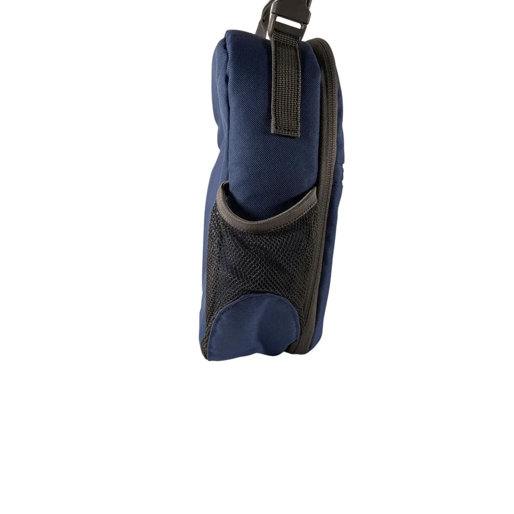 Lands End Lunch Box Kids OS Navy Blue Excellent Insulated Buckle Handle Bag